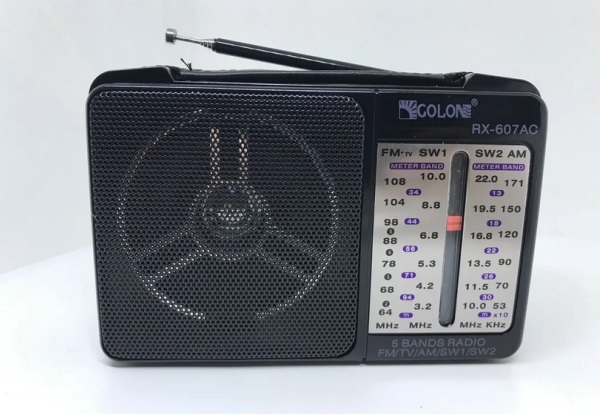  GOLON RX-A607AC FM 64-108MHz/AM 530-1600MHz/SW1 3.0-7.5MHz/SW2 7.5-21.0MHz, 2xR20/UM,  220V,