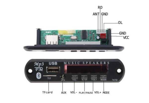  Bluetooth  MP3, USB, microSD, AUX    5-12 .