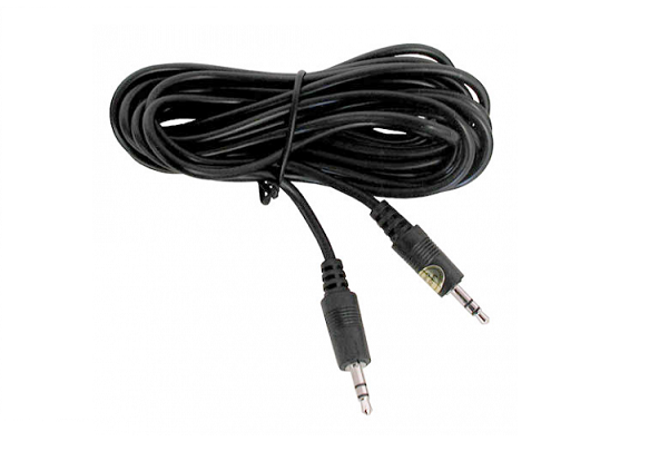 AUX аудіо кабель 3.5 mm jack 3 pin 5 м чорний Gold