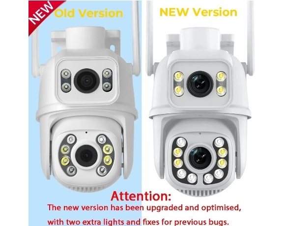Камера вуличного спостереження LAN бездротова IP-камера безпеки 4K 8MP HD Dual Lens Зовнішня Wi-Fi PTZ камера з автоматичним відстеженням iCsee