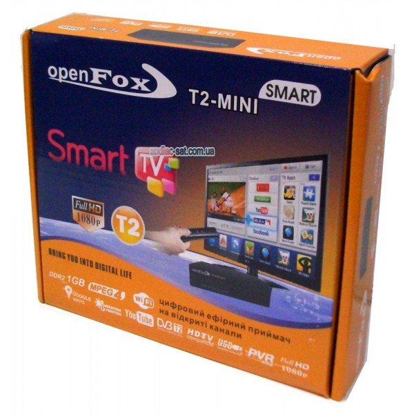 Open Fox T2 mini SMART -цифровий ефірний Т2 приймач з фунціями INTERNET PVR IPTV